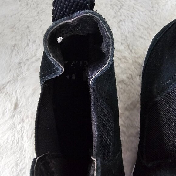 Sorel Black Athletic Pull On Fabric Hidden Wedge Skater Punk Bootie 8 - Picture 10 of 12